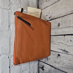 Faux leather winged pouch